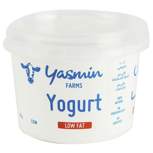 زبادي مزارع ياسمين قليل الدسم 500 جم